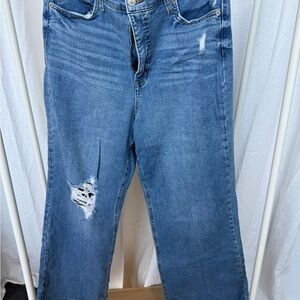 Jessica Simpson tease high rise wide leg jeans size 32